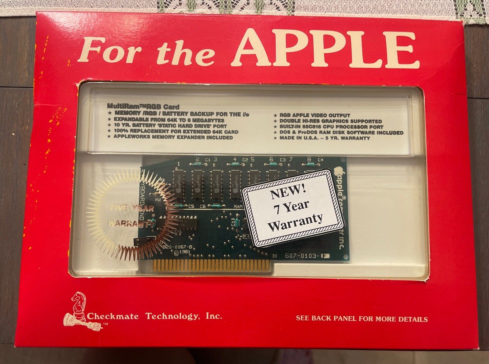 Vintage - Multiram Rgb Card For The Apple