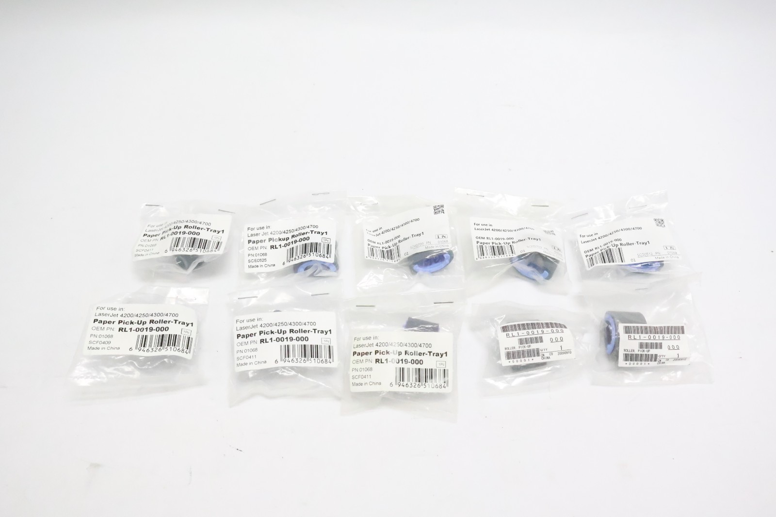 HP LaserJet 4200 4250 4300 Tray 1 Paper Pickup Roller RL1-0019-000 Lot of 10