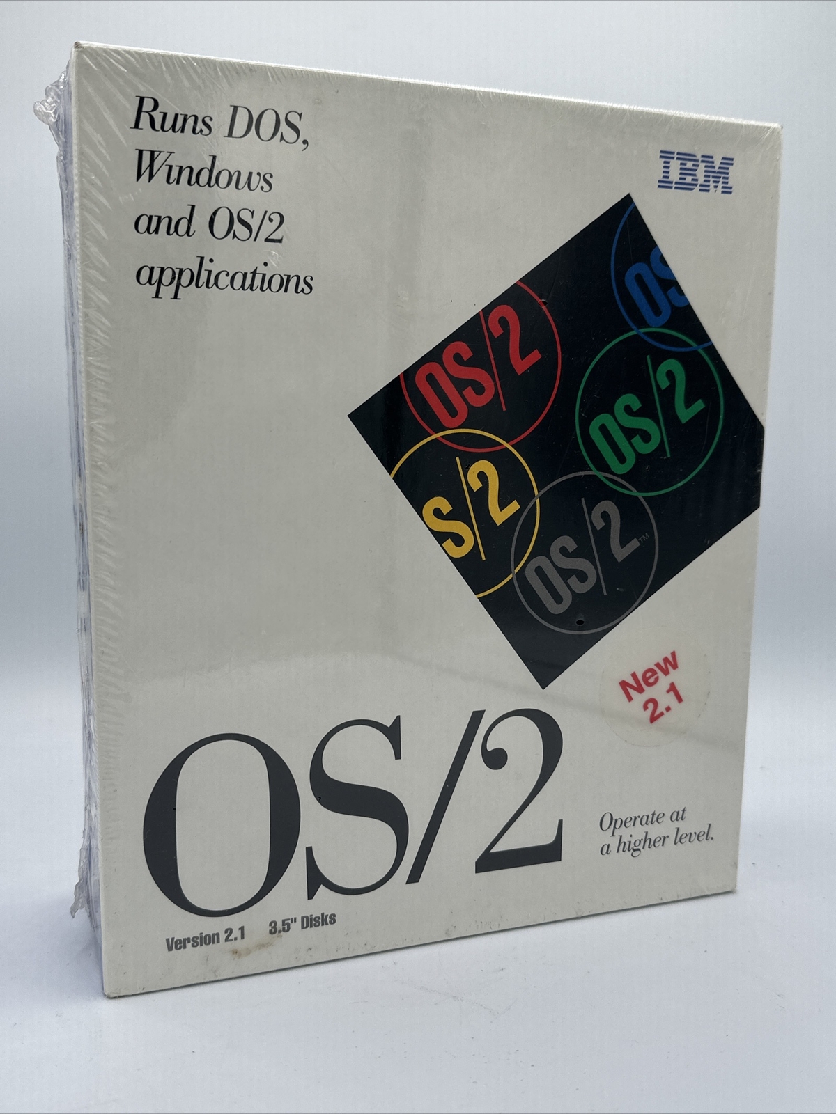 Vintage NEW SEALED NOS IBM OS/2 FOR WINDOWS VERSION 2.1 3.5" DISKS RARE 1993 HTF