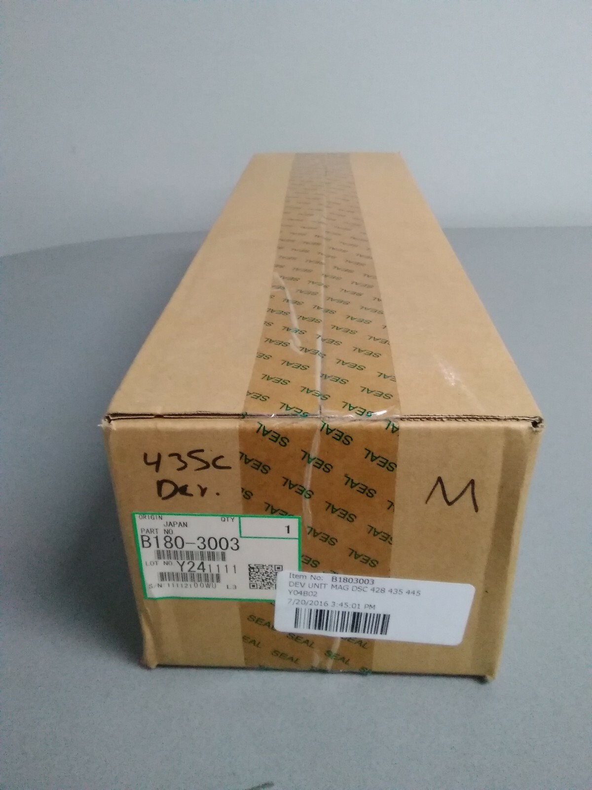 Genuine Ricoh B180-3003 Magenta Developer Unit, Aficio 3228C, 3235C,3245C Sealed
