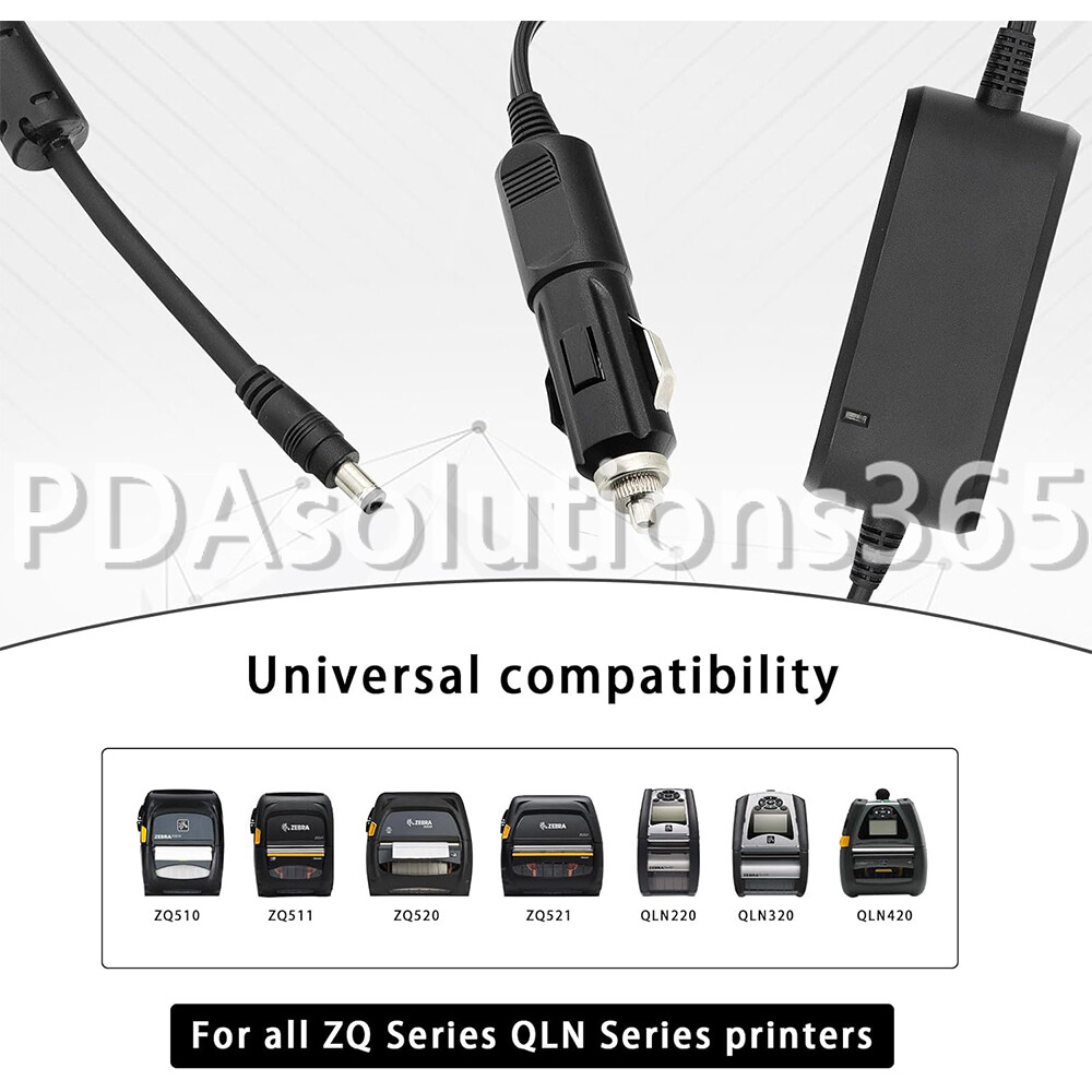 for Zebra ZQ610 ZQ610 Plus QLN220 QLN320 QLN420 DC Vehicle Adapter Car Charger