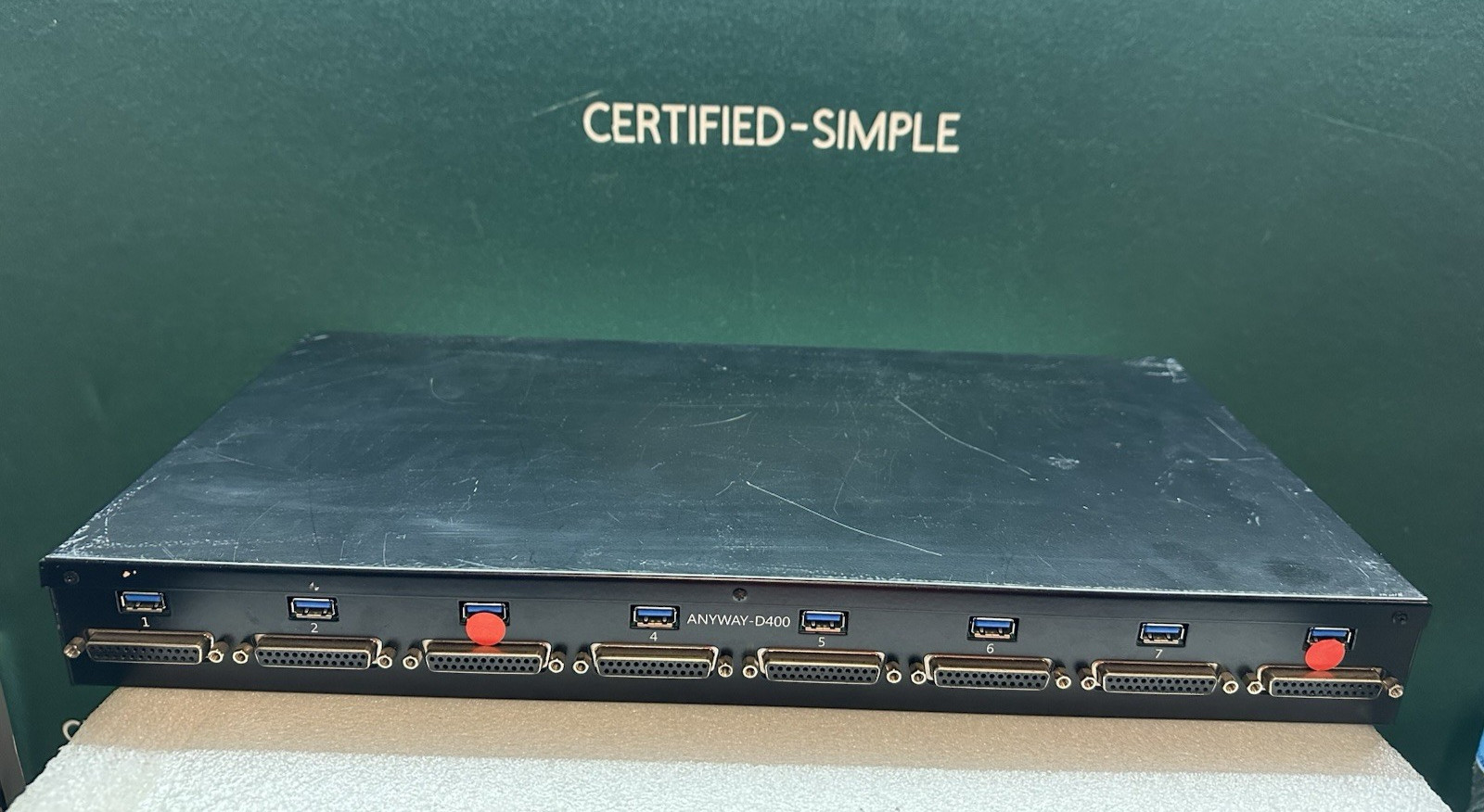 AV Access Anyway‑D400 8‑Port USB/VGA KVM Switch – Used – Rackmount.