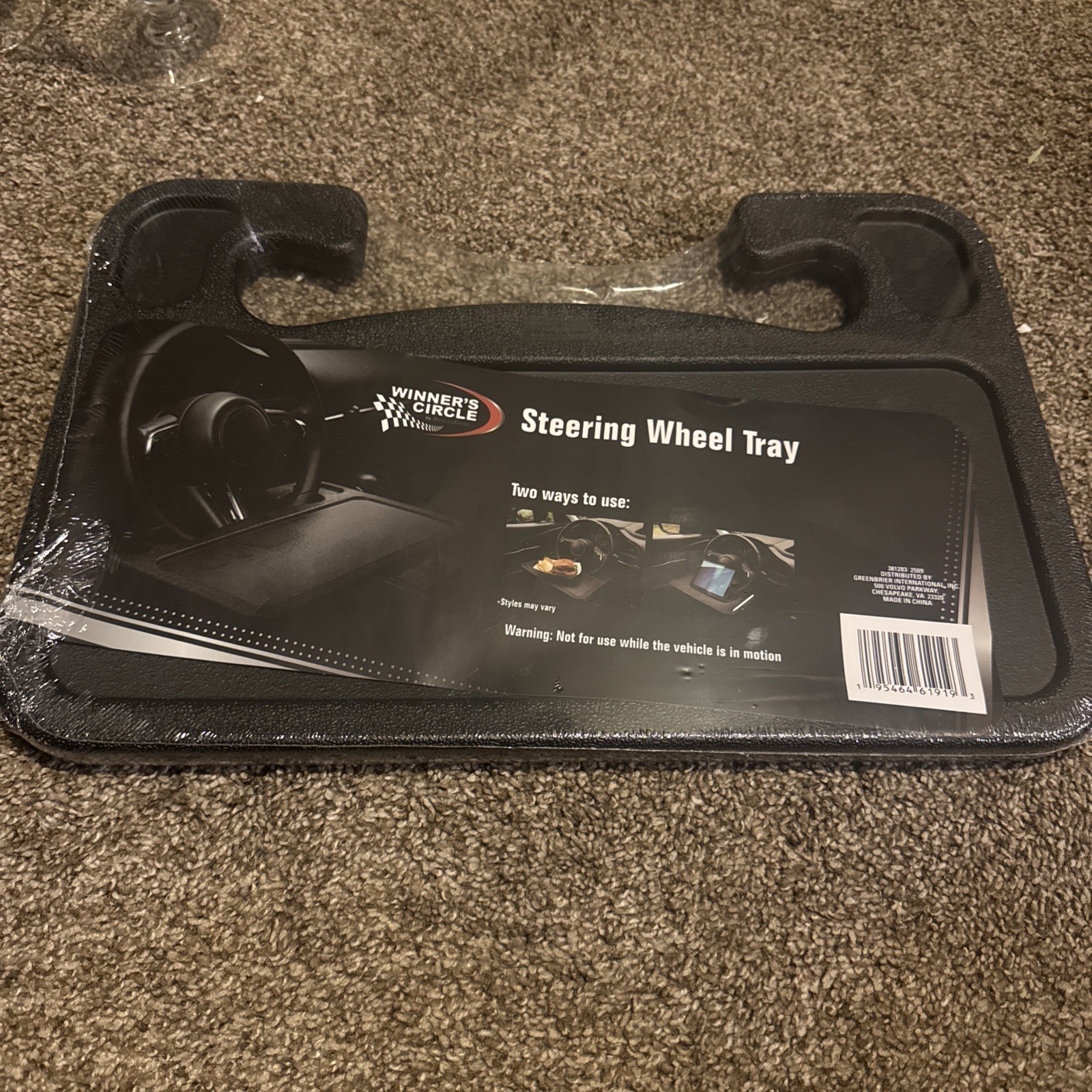 Winners Circle Steering Wheel Tray - Great For On The Go