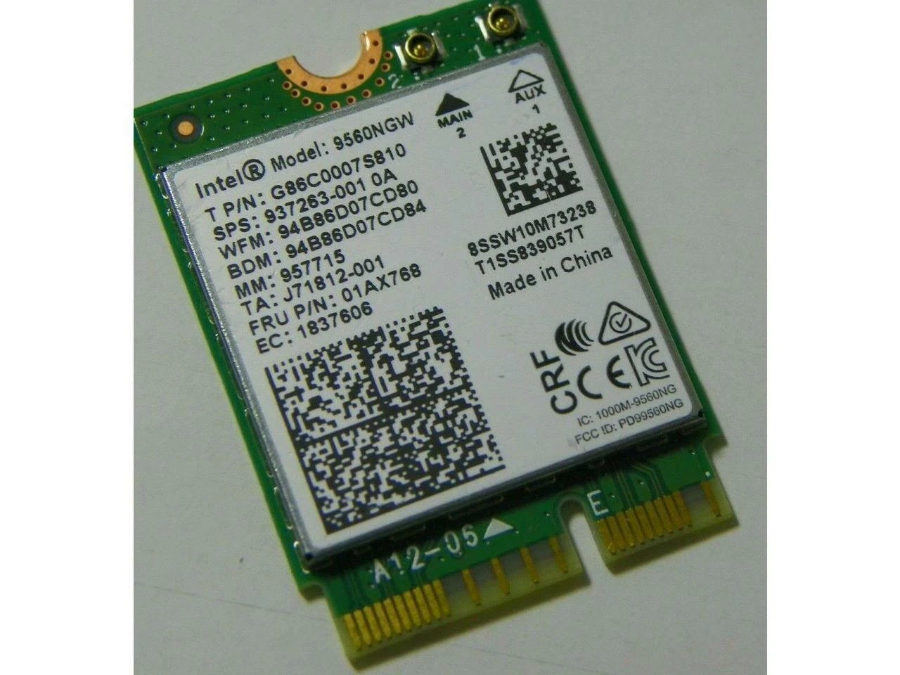 9560NGW R Wireless-AC 9560 PCI-Express M.2 2230 802.11ac WLAN Bluetooth  USA