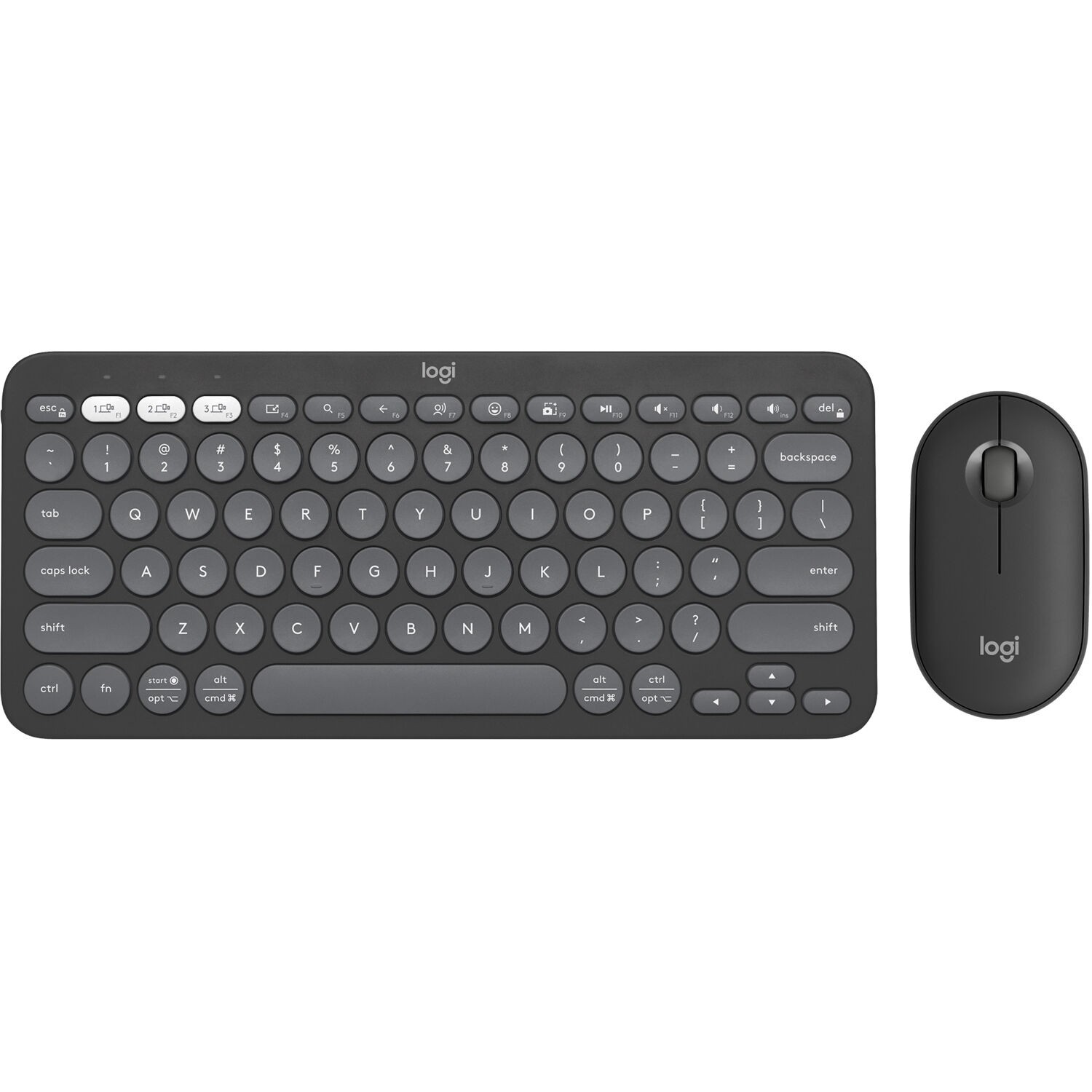 Logitech Pebble 2 Wireless Keyboard and Mouse Combo Tonal Graphite 920-012061