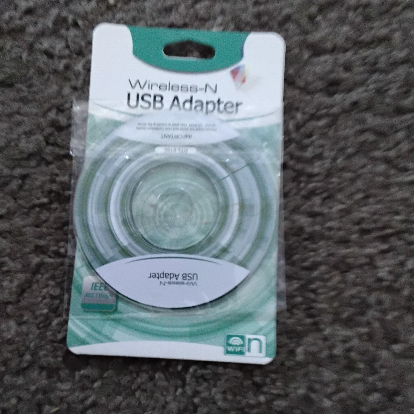 WIRELESS-N USB ADAPTER 300MBPS  2.4 GHZ  USB 2.0 HIGH SPEED  IEEE 802.11 B/G/N