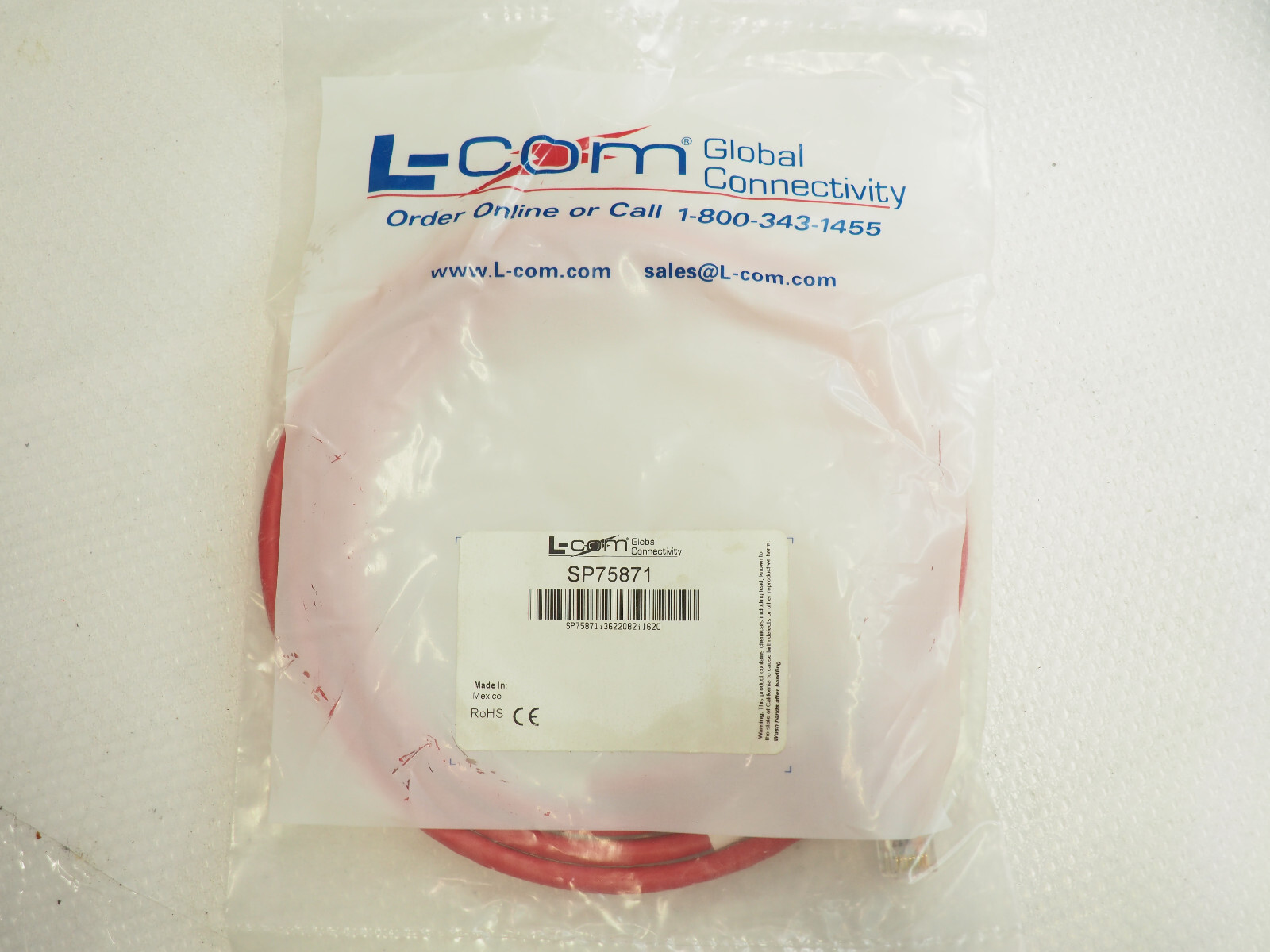 L-COM Global Connectivity SP75871 Ethernet Cable