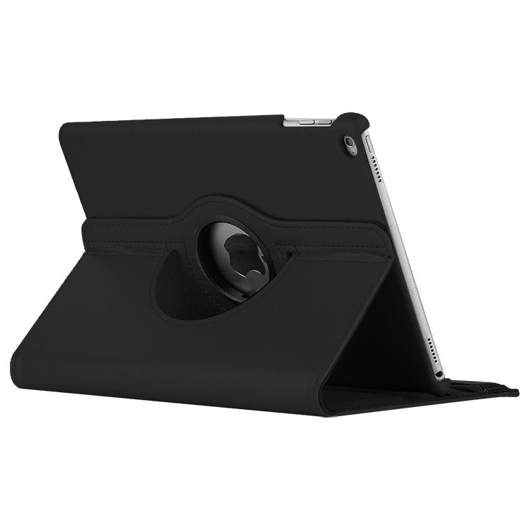 BLACK - CASEBUS CLASSIC ROTATING CASE FOR IPAD, 360° ROTATING FLIP LEATHER STAND