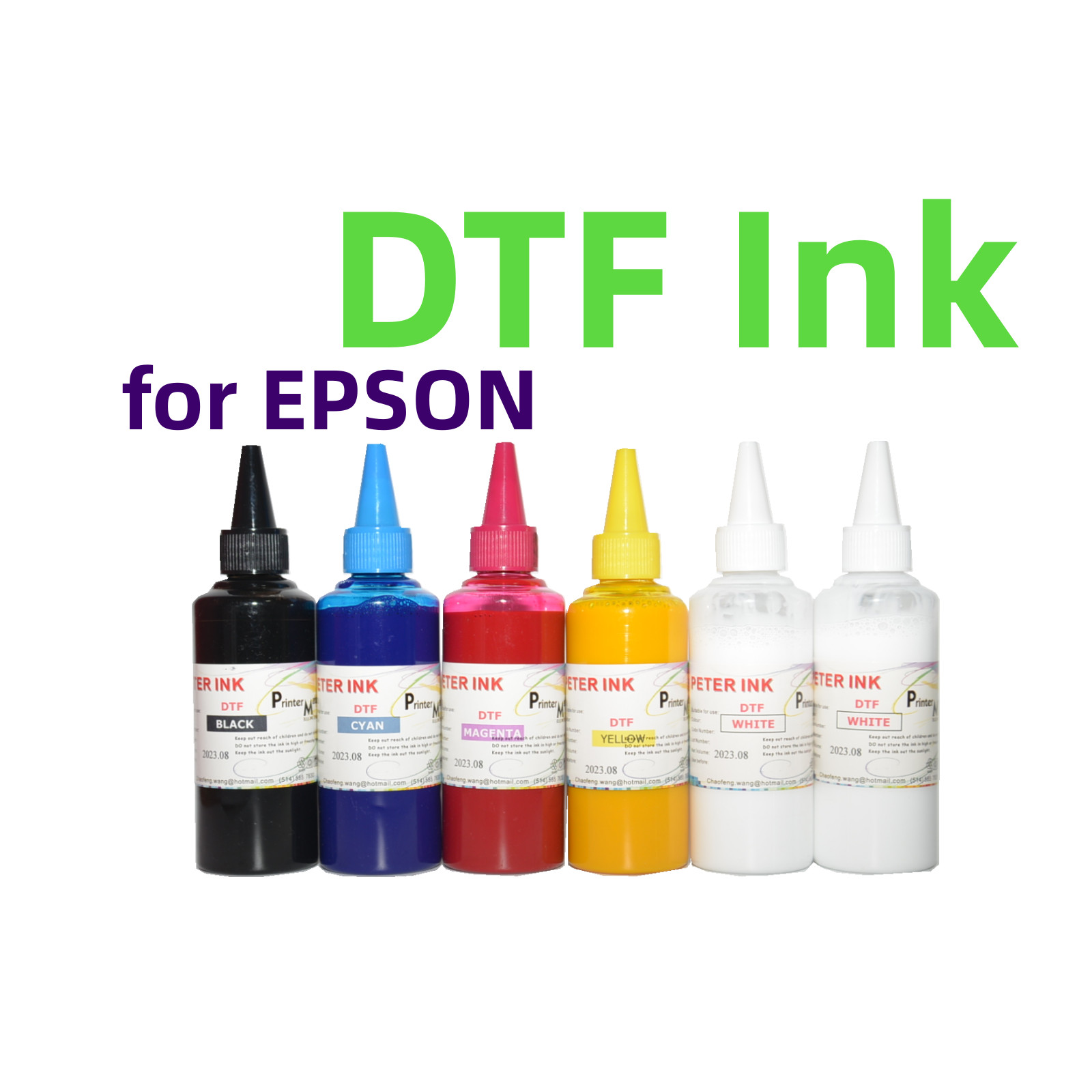 6X100ML Premium DTF refill Ink for Artisan 50 Stylus R280 R260 R380 RX595 RX680