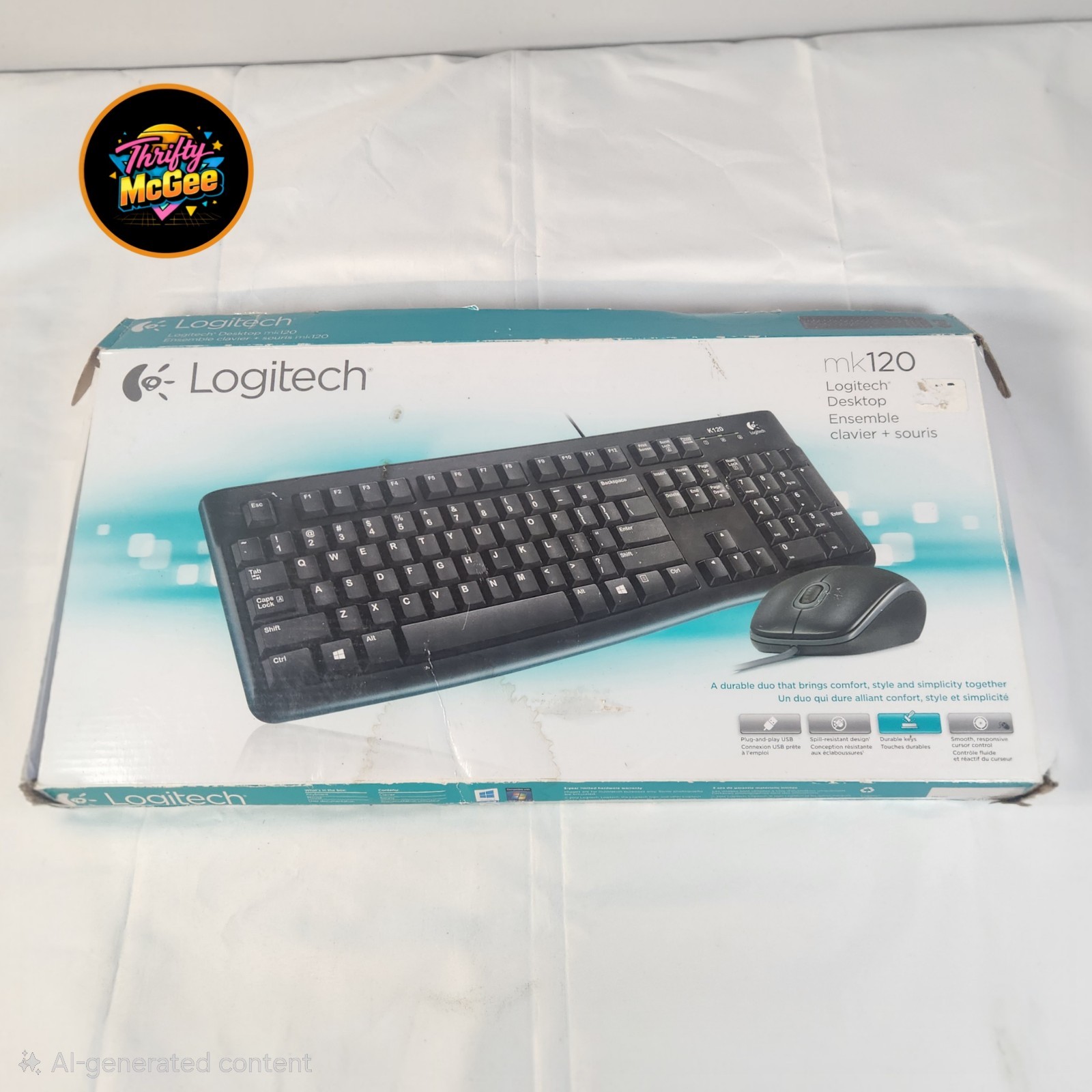Logitech MK120 (920-002565) Wired Keyboard NO MOUSE INCLUDED