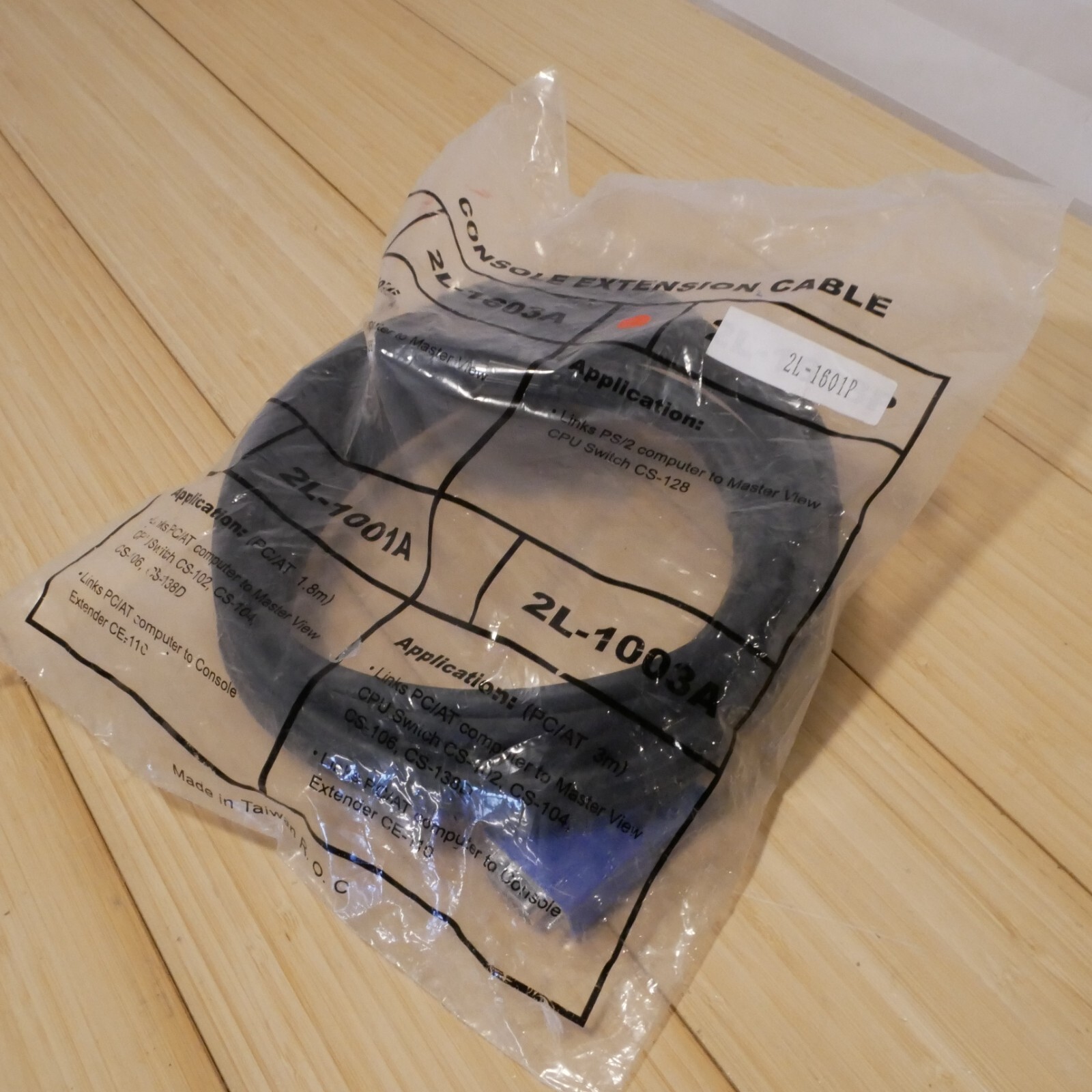 NOS 2L-1601P ATEN PS2 6ft 1.8M Computer To Master View KVM Switch CS-128 Cable