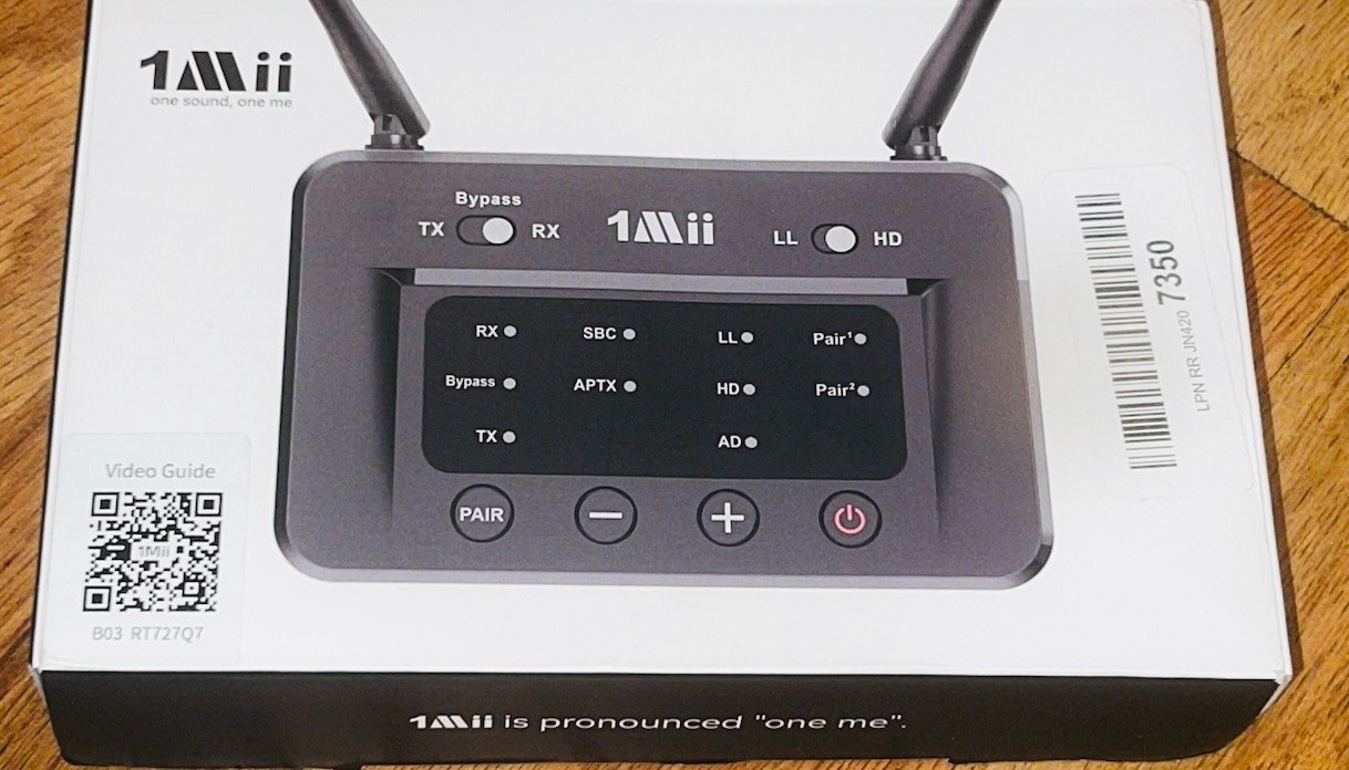 1Mii B03 Long Range Bluetooth 5.0 Transmitter Receiver for TV Home Stereo BT