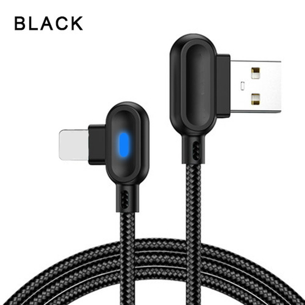 1/3Pack 90 Degree Fast Charger Cable Right Angle For iPhone 14 13 12 11 XR 8 7 6
