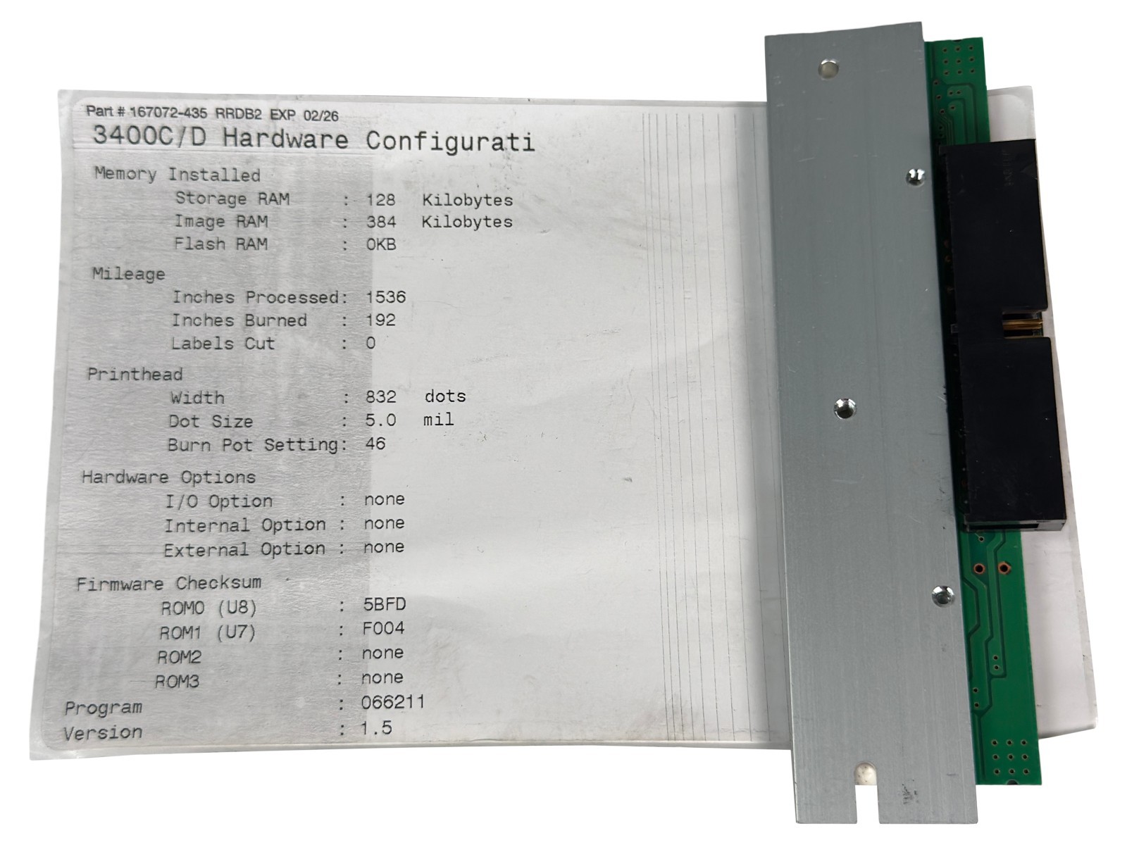 LOOK PICS❗️GENUINE✔️Intermec 203 dpi Printhead KF2004-GL13B for EasyCoder 3400e