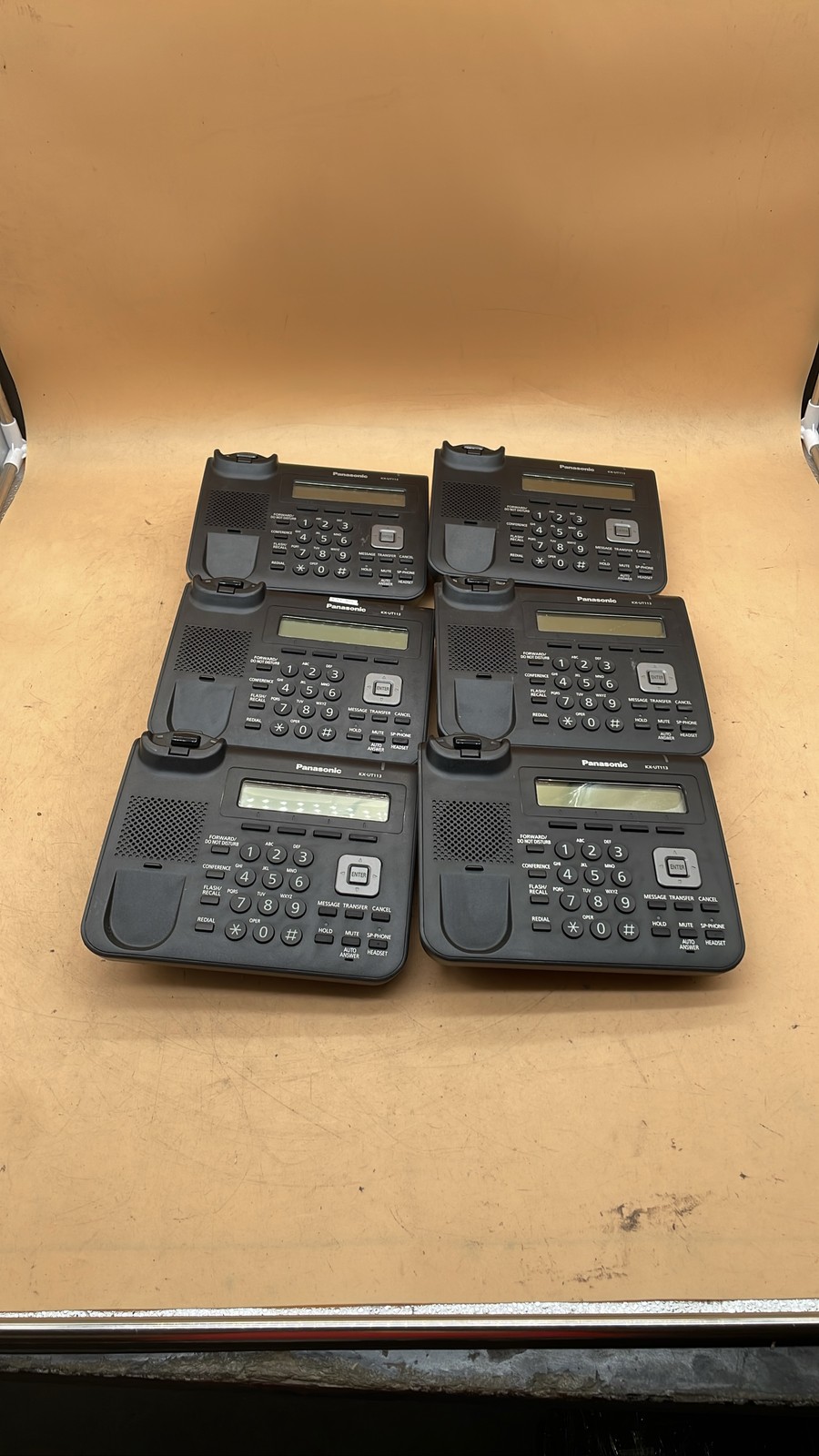Panasonic KX-UT113-B Basic SIP IP Desk Phone Telephone Base Unit Only Lot of 6
