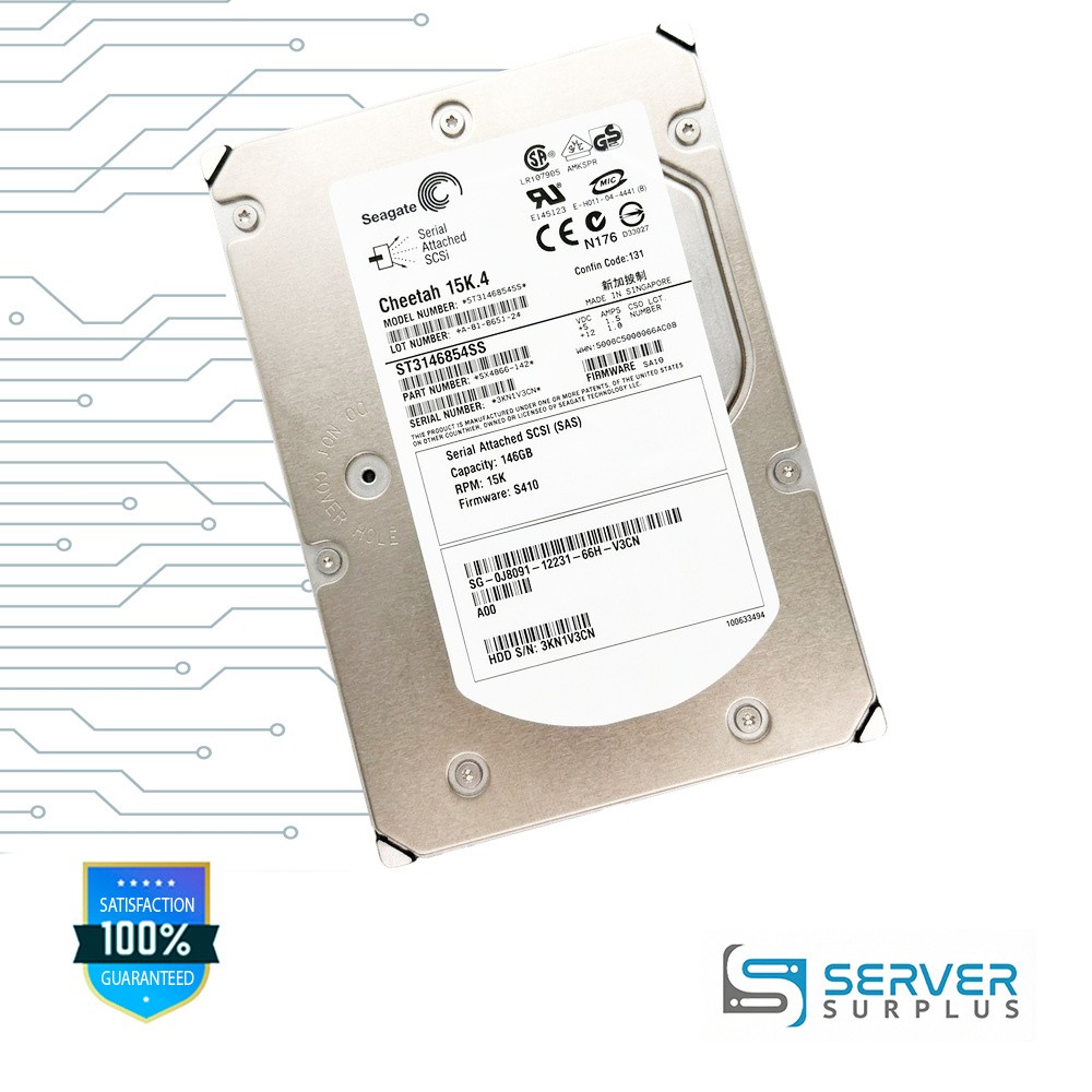 Seagate Cheetah 15K.4 146GB SAS 15K RPM 3.5 in Enterprise HDD | ST3146854SS