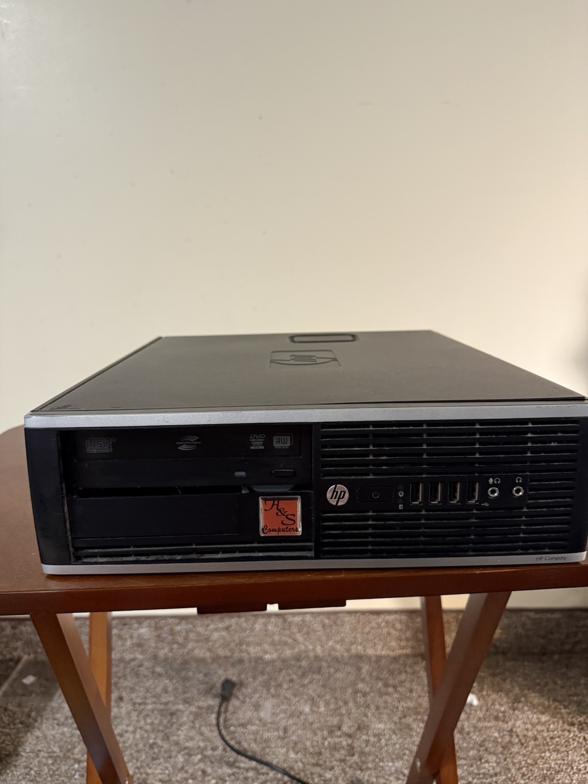 HP Compaq Small Form Factor SFF Desktop PC DVD-RW Windows 7 Era Untested