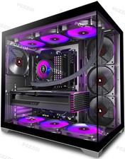 KEDIERS PC CASE ATX 4 Fans Pre-Installed, Type-C Mid Tower Computer Case with... picture