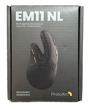 ProtoArc Ergonomic Mouse EM05 NL Bluetooth Rechargeable Wireless Black Open Box picture