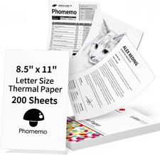 Phomemo M08F Thermal Printer Bluetooth Portable for Travel or 8.5