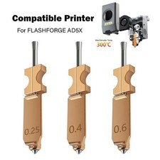 For Flashforge AD5X Upgraded 0.25 0.4 0.6MM Nozzle Quick-Swap Hotend Printhead picture