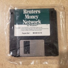 Vintage Reuters Money Network 3 Disk set New Sealed 3.5