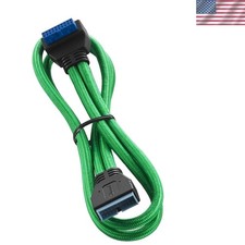 ModFlex Sleeved Right Angle Internal USB 3.0 Cable Green, 50cm picture