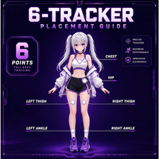 SlimeVR Compatible Full-Body Tracker 6-Pack VRChat SteamVR FBT LSM6DSV - US picture