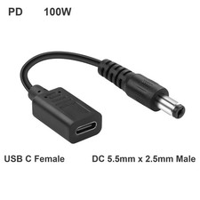 USB Type C to DC 2.5mm Power Cable PD Charger Power Bank 100W Laptop Router CCTV picture