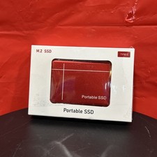1TB USB-C M.2 Portable External SSD Red for PC Mac Laptop Android picture