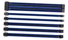 TtMod Sleeve Extension Power Supply Cable Kit ATX/EPS/8-pin PCI Black & Blue picture