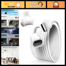 20FT USB C Extension Cable for Solar Panel, Waterproof, White - High-Speed Charg picture