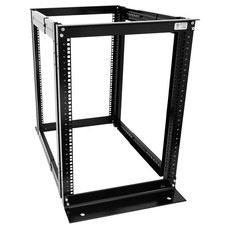 Raising Electronics Server Rack 4 Post Open 15U,36Inch Height, Black-15U picture