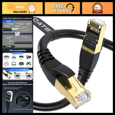 High-Speed Cat 8 Ethernet Cable 100FT, 40Gbps, 2000MHz RJ45 LAN Network Cable picture