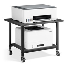 Printer Stand with Lockable Wheels, 2-Tier Rolling Printer Cart with Storage ... picture