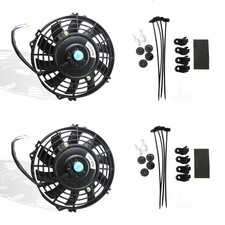 Universal 7 Inch 12V Slim Radiator Fans 2-Pack Push Pull Mounting Kit picture