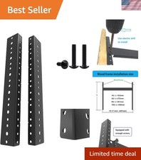Effortless 6U Rack Rails Kit - Black Powder Coated Steel for Ultimate Durability picture