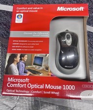 NEW in Box Microsoft Comfort Optical Mouse 1000 USB PC Windows Mac SEALED. picture