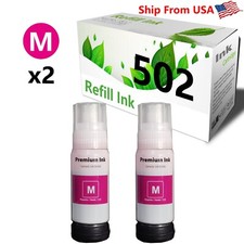 2PACK T502 502 Magenta Refill Ink Bottle Work With ET-3710 Printer picture