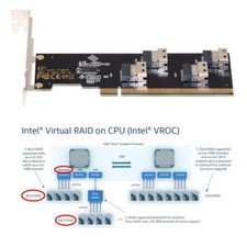 Chenyang SFF-8654 4X Raid0 Hyper Adapter Four Slimline 3.0 4.0 Raid Card VROC picture
