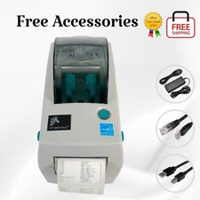 BUNDLE Zebra LP2824 Plus Direct Thermal Barcode Label Printer Ethernet USB picture