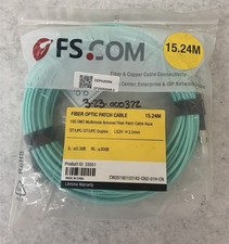 FS.COM 33501 10G Multimode Armored Fiber Optic Patch Cable Aqua - 15.24M picture
