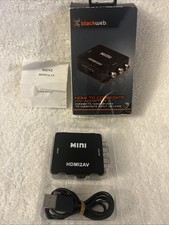 New Open Box Blackweb HDMI To Composite AV Adapter 1080p BWA18AV004 picture