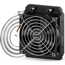 120mm Aluminum Water Cooling Radiator 12 Pipe DC12V 6.6x5.5x5.5 CPU Industrial picture