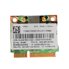 Broadcom BCM943224HMS FRU 60Y3251 Mini PCI-e Wireless WIFI Card Lenovo Laptop picture