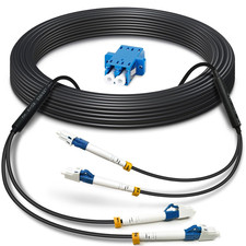 65ft/20m LC to LC Outdoor Armored Fiber Patch Cable Single Mode Duplex picture