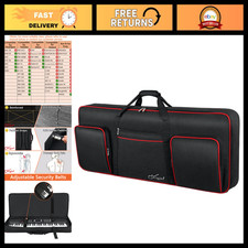 Adjustable Soft Keyboard Case for 61-Key Piano with Padded Shoulder Straps picture