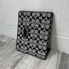 Coach Signature C iPad Tablet Folio Case Black Jacquard 10x8 Vintage picture
