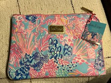 Lilly Pulitzer Splendor In The Sand Tech/Cosmetics Pouch Bag Set NWT picture