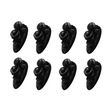 8Pcs Durable Adjustable Cord Clips Self Adhesive Cable Organizer Black picture